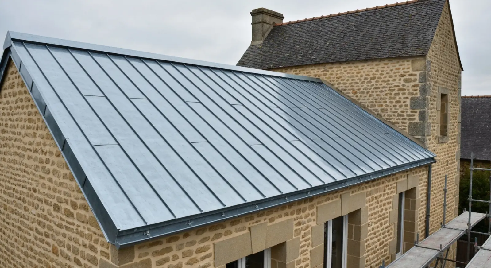 Service : Couverture zinc / bac acier